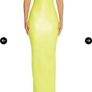 Elegant Neon Yellow Women's Dress